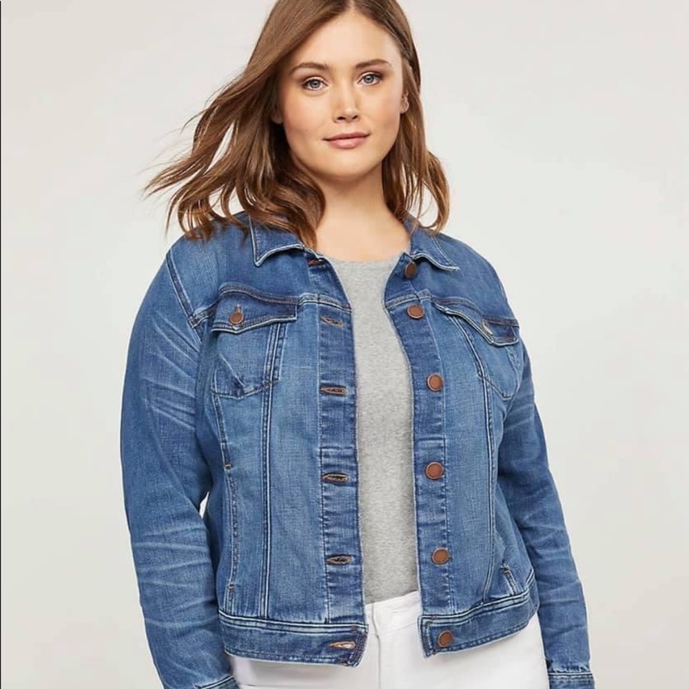 NWT Denim Jacket. Medium wash.